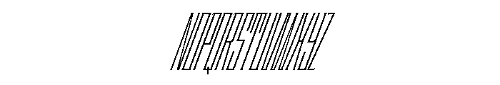 Staten XXCompressedLightOblique Instance Font UPPERCASE