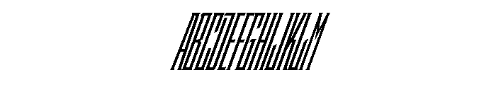 Staten XXCompressedSemiboldOblique Instance Font UPPERCASE