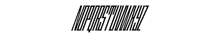 Staten XXCompressedSemiboldOblique Instance Font UPPERCASE