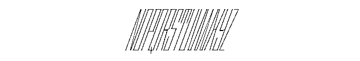 Staten XXCompressedThinOblique Instance Font UPPERCASE