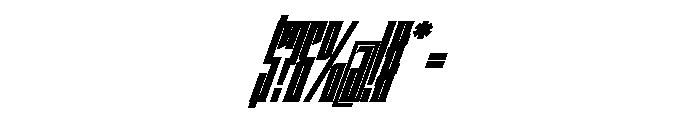 Staten XXCompressedUltraOblique Instance Font OTHER CHARS