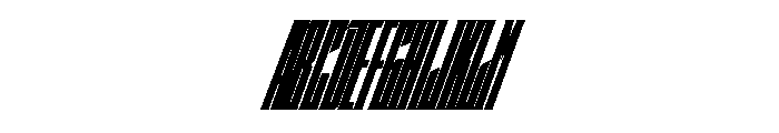 Staten XXCompressedUltraOblique Instance Font UPPERCASE