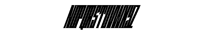 Staten XXCompressedUltraOblique Instance Font UPPERCASE