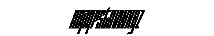 Staten XXCompressedUltraOblique Instance Font LOWERCASE