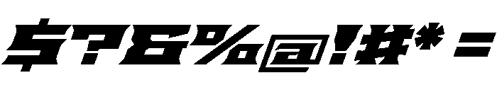 Staten XXExpandedBlackOblique Instance Font OTHER CHARS