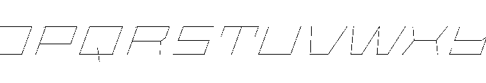 Staten XXExpandedHairlineOblique Instance Font UPPERCASE