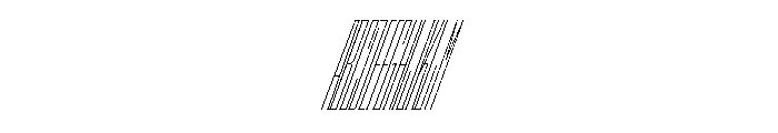 Staten XXXCompressedHairlineOblique Instance Font UPPERCASE