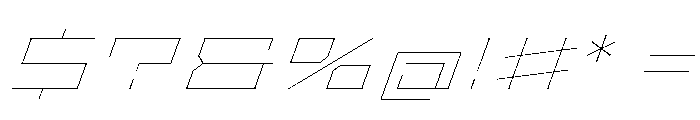 Staten XXXExpandedHairlineOblique Instance Font OTHER CHARS