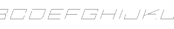Staten XXXExpandedHairlineOblique Instance Font UPPERCASE