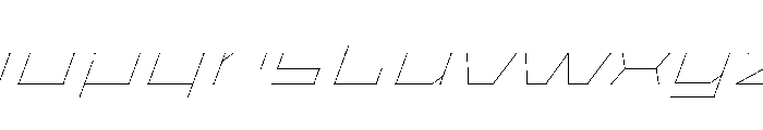 Staten XXXExpandedHairlineOblique Instance Font LOWERCASE