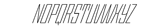 StatenSans CompressedExtraLightObliqueOblique Instance Font UPPERCASE