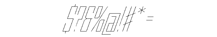 StatenSans CompressedHairlineObliqueOblique Instance Font OTHER CHARS
