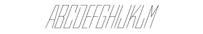 StatenSans CompressedHairlineObliqueOblique Instance Font UPPERCASE