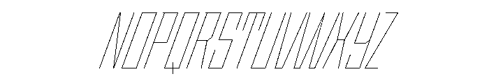 StatenSans CompressedHairlineObliqueOblique Instance Font UPPERCASE