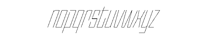 StatenSans CompressedHairlineObliqueOblique Instance Font LOWERCASE
