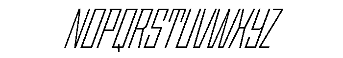 StatenSans CompressedLightObliqueOblique Instance Font UPPERCASE