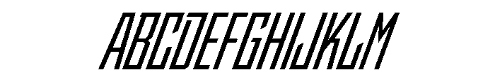 StatenSans CompressedSemiboldObliqueOblique Instance Font UPPERCASE
