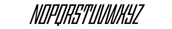 StatenSans CompressedSemiboldObliqueOblique Instance Font UPPERCASE