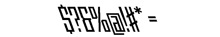 StatenSans CompressedSemiboldReverse Instance Font OTHER CHARS