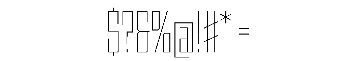 StatenSans CompressedThin Instance Font OTHER CHARS