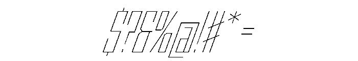StatenSans CompressedThinObliqueOblique Instance Font OTHER CHARS