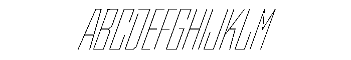 StatenSans CompressedThinObliqueOblique Instance Font UPPERCASE