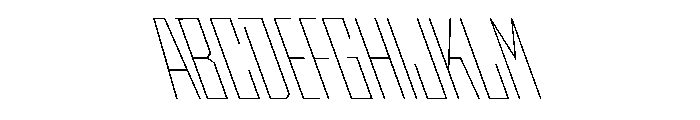 StatenSans CompressedThinReverse Instance Font UPPERCASE