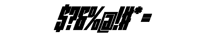 StatenSans CompressedUltraObliqueOblique Instance Font OTHER CHARS