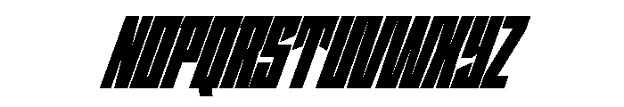 StatenSans CompressedUltraObliqueOblique Instance Font UPPERCASE