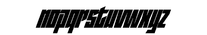 StatenSans CompressedUltraObliqueOblique Instance Font LOWERCASE
