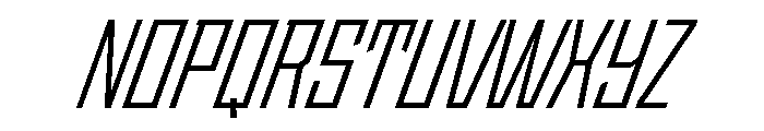 StatenSans CondensedBookOblique Instance Font UPPERCASE