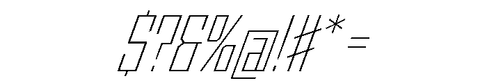 StatenSans CondensedExtraLightOblique Instance Font OTHER CHARS