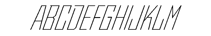 StatenSans CondensedExtraLightOblique Instance Font UPPERCASE