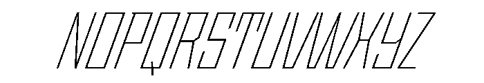 StatenSans CondensedExtraLightOblique Instance Font UPPERCASE