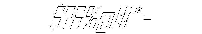 StatenSans CondensedHairlineOblique Instance Font OTHER CHARS