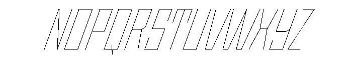 StatenSans CondensedHairlineOblique Instance Font UPPERCASE