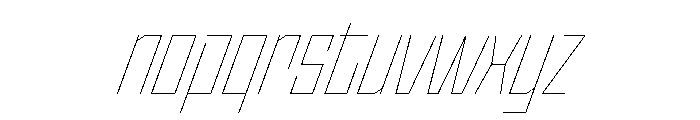 StatenSans CondensedHairlineOblique Instance Font LOWERCASE