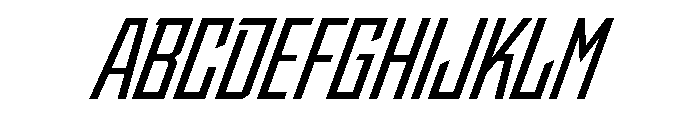 StatenSans CondensedSemiboldOblique Instance Font UPPERCASE