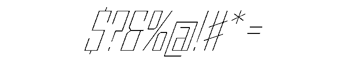 StatenSans CondensedThinOblique Instance Font OTHER CHARS