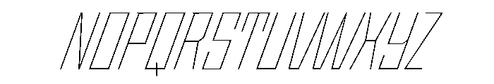 StatenSans CondensedThinOblique Instance Font UPPERCASE
