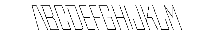StatenSans CondensedThinReverse Instance Font UPPERCASE