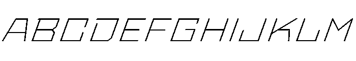 StatenSans ExpandedExtraLightOblique Instance Font UPPERCASE