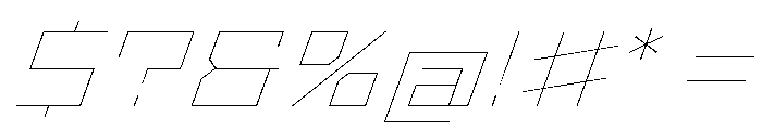 StatenSans ExpandedHairlineOblique Instance Font OTHER CHARS