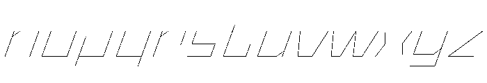 StatenSans ExpandedHairlineOblique Instance Font LOWERCASE