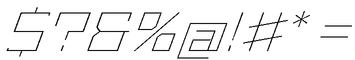 StatenSans ExtendedThinOblique Instance Font OTHER CHARS