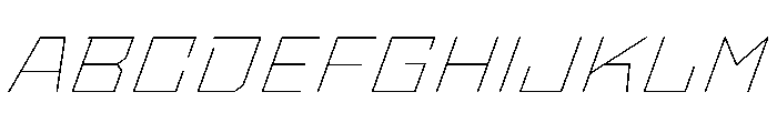 StatenSans ExtendedThinOblique Instance Font UPPERCASE