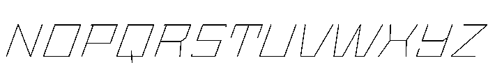 StatenSans ExtendedThinOblique Instance Font UPPERCASE