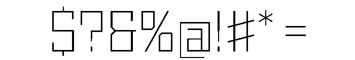 StatenSans ExtraLight Instance Font OTHER CHARS