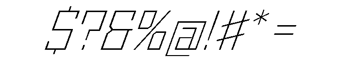 StatenSans ExtraLightOblique Instance Font OTHER CHARS