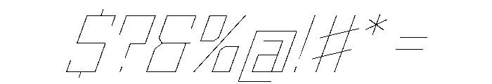 StatenSans HairlineOblique Instance Font OTHER CHARS